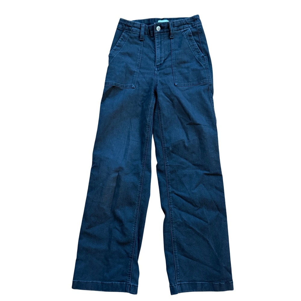 Sonoma Goods For Life Black Wide Leg Utility Pants High Rise Carpenter 27x29.5